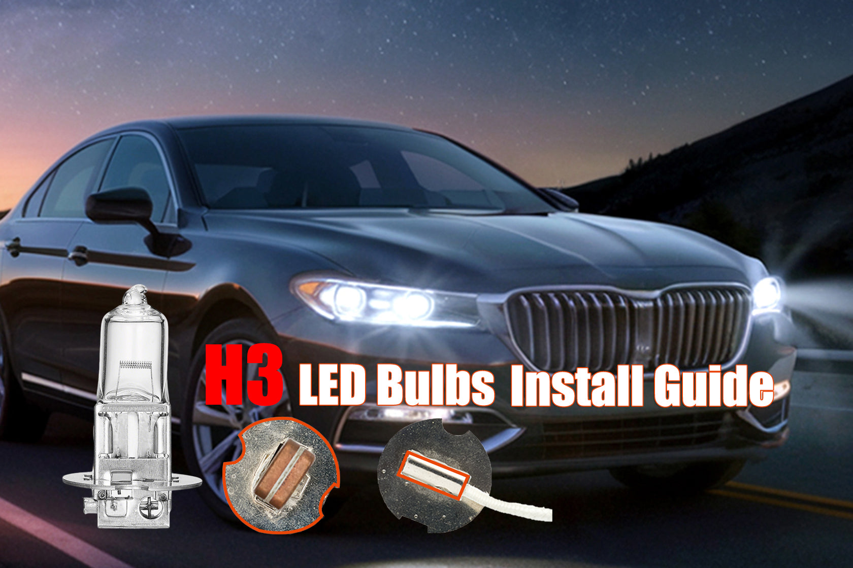 H3 LED Bulb Installation Steps Guide
