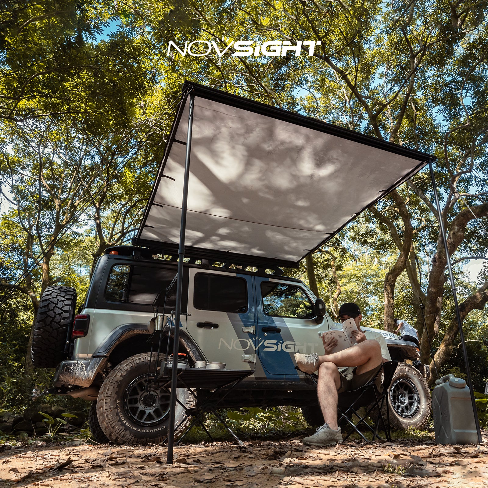 Novsight Car Side Awning Tent Anti UV for Outdoor Camping Overland Shelter for JEEP SUV Van Camper Trailer - NOVSIGHT