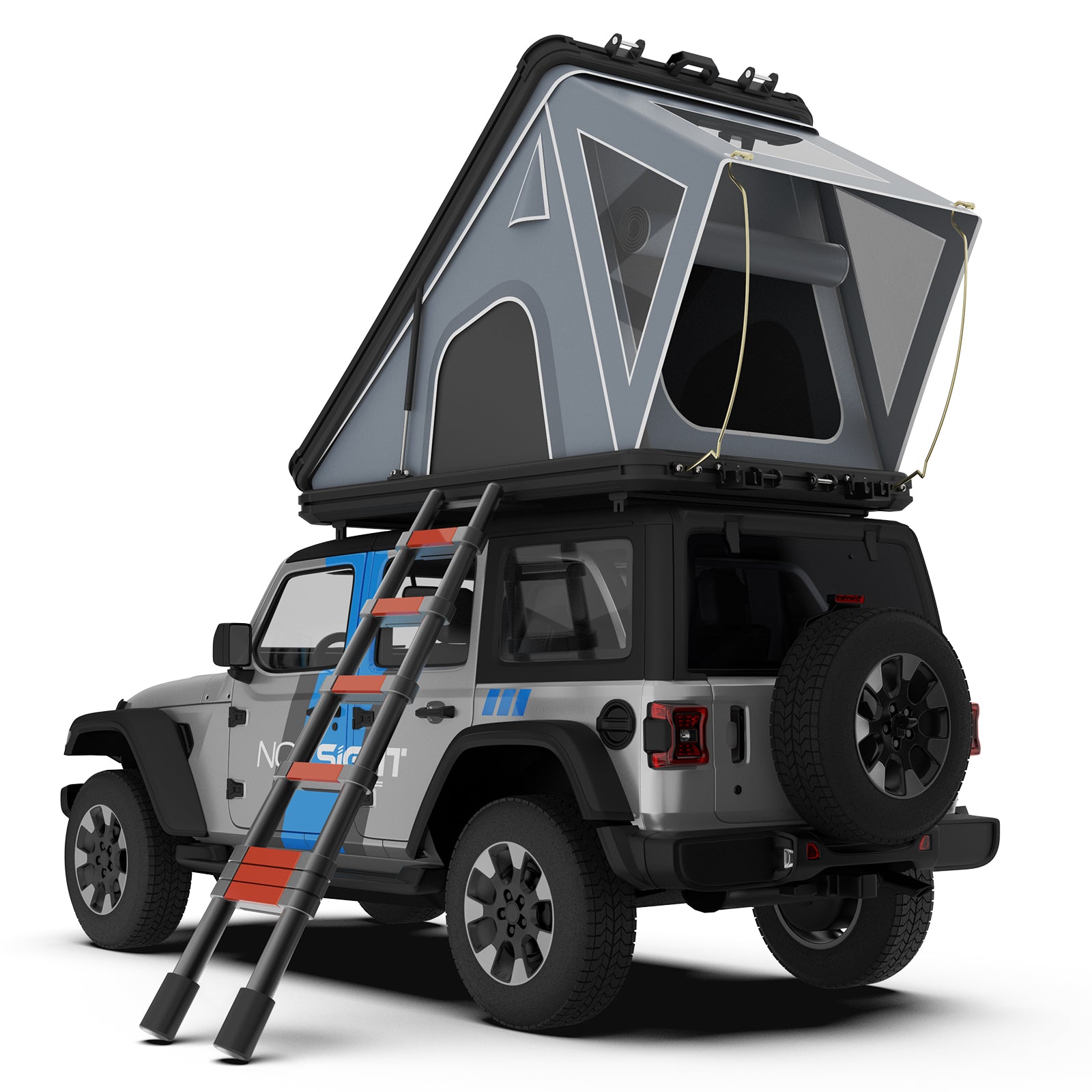 Novsight Rooftop Tent Hard Shell Off-road Camping Lightweight Tent 2–3 people for Cars JEEP Trucks and SUVs - NOVSIGHT