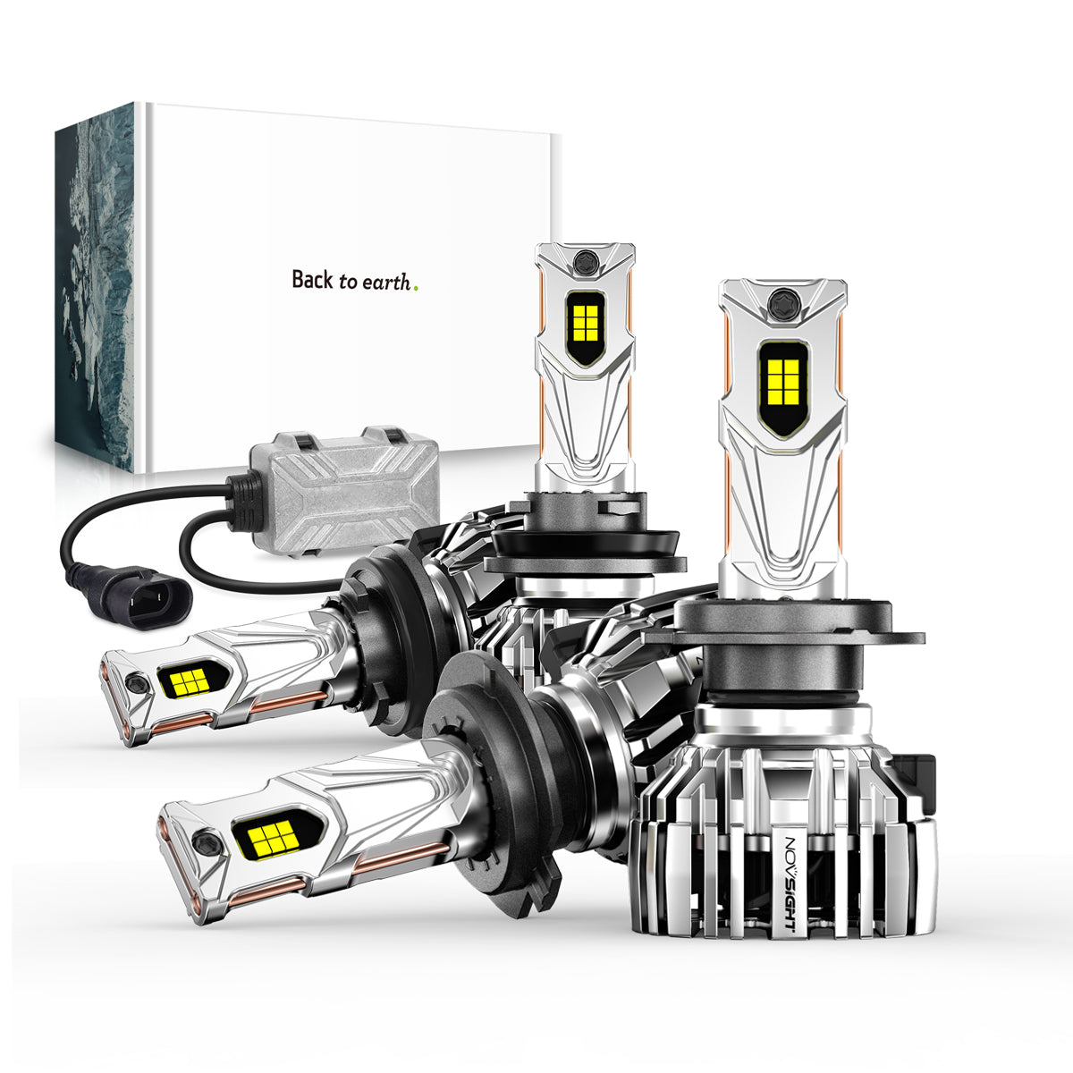 1997-2004 Chevrolet Corvette 9005 9006 LED Headlight Bulbs High and Low Beam Replacement Conversion Kit pack of 4 - NOVSIGHT