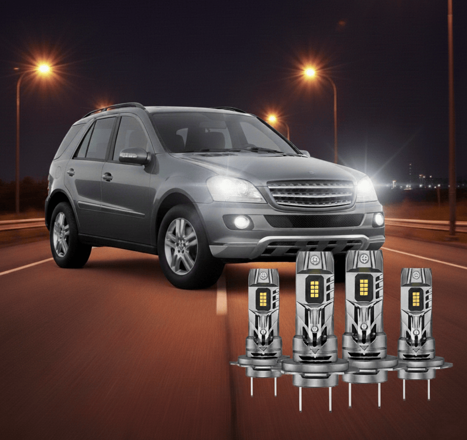 2003-2015 Mercedes Benz ML350/ML550 LED Headlight Bulb H7 Combo Hi/Lo Beam Halogen Replacement Kit | 4 Bulbs