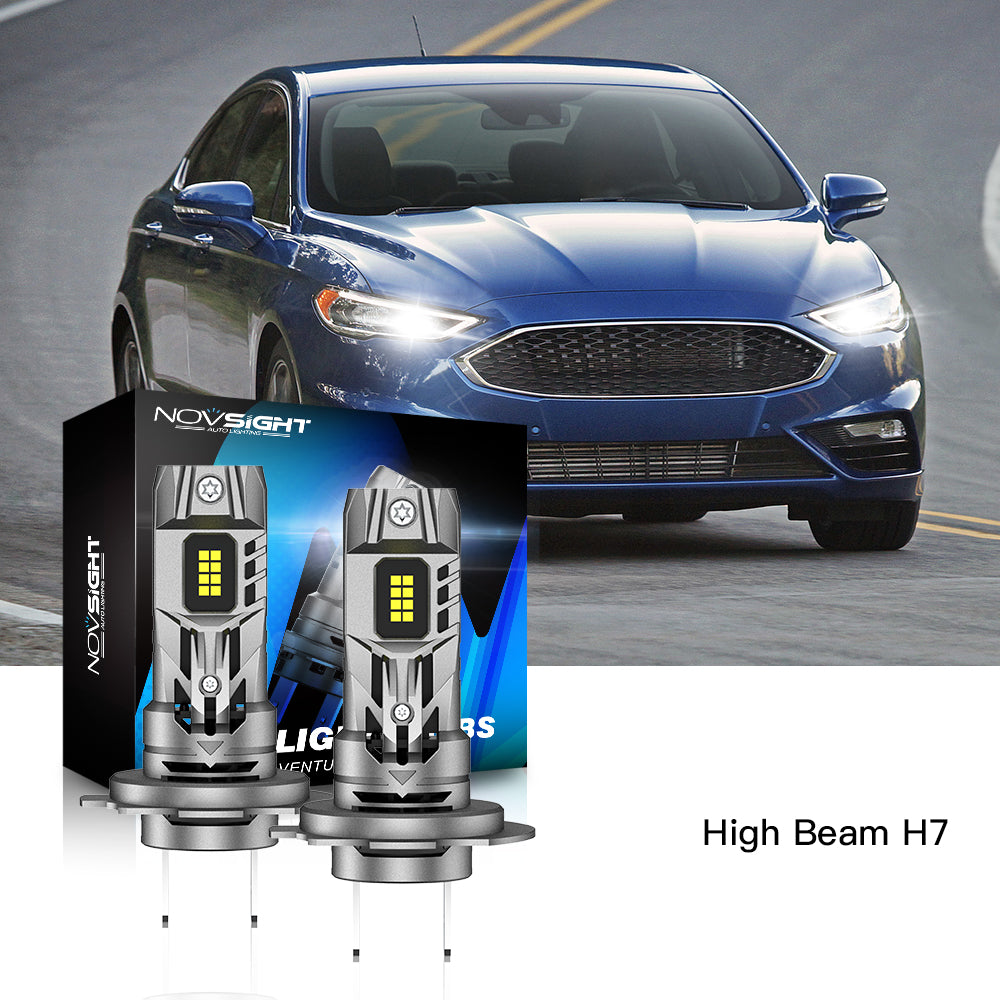 Fit for 2006-2018 Ford Fusion H7 High beam LED Headlights Bulbs - NOVSIGHT