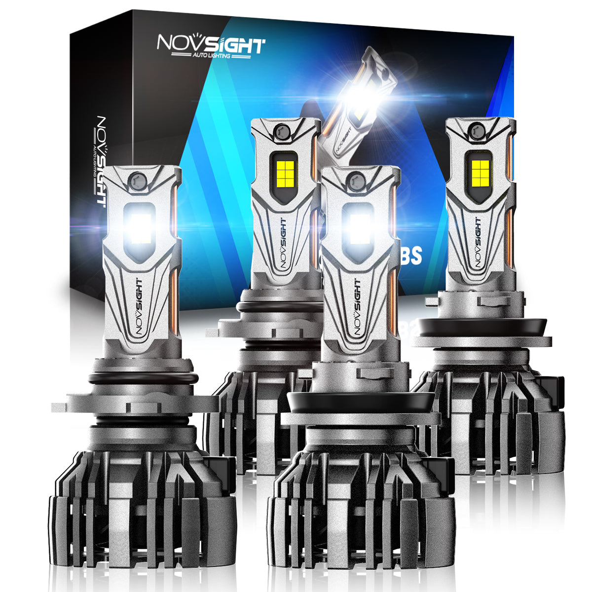 2006-2020 Honda Pilot Custom-Fit LED Bulbs H11 9005 Halogen Replacement 4 Bulbs - NOVSIGHT