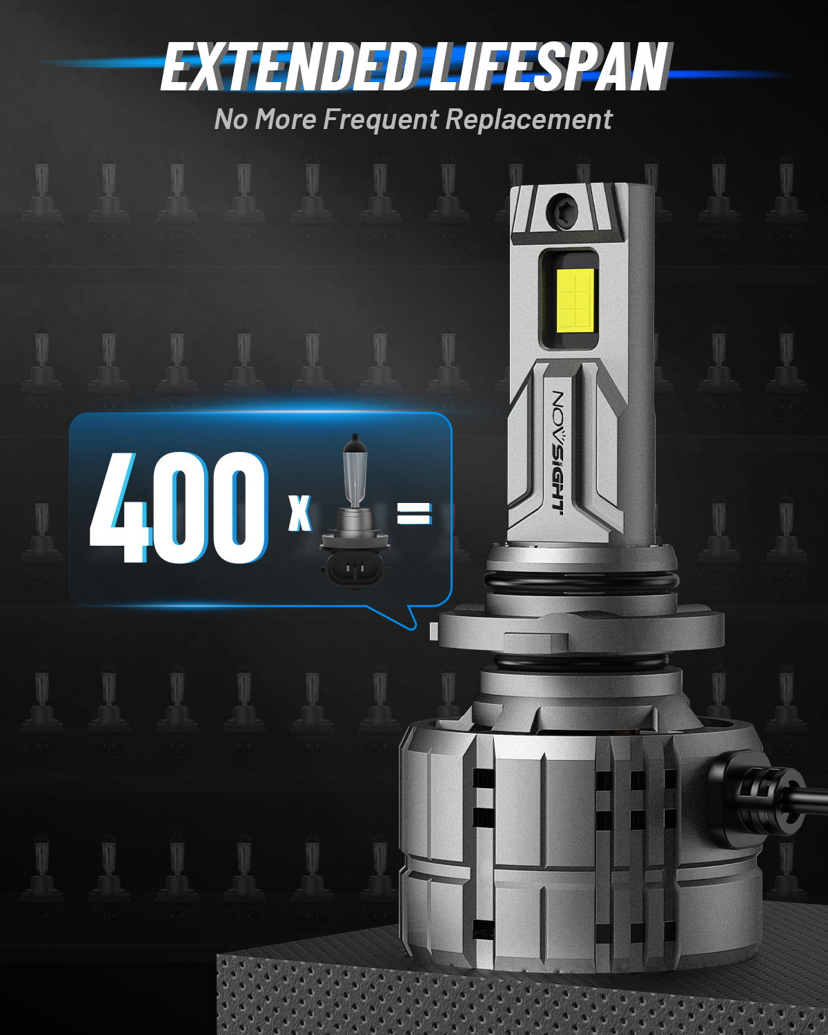 2011-2020 Honda Odyssey Custom-Fit LED Bulbs H11 9005 Halogen Replacement 4 Bulbs - NOVSIGHT