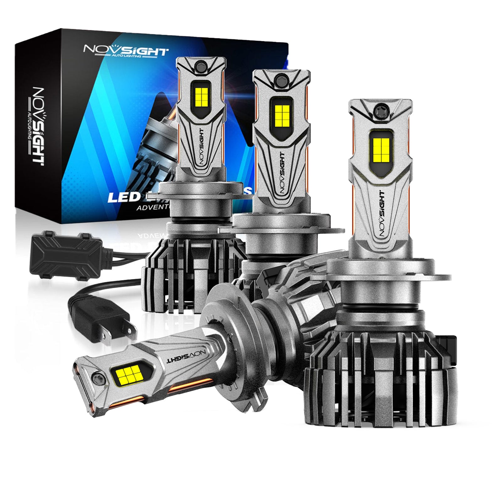 2003-2015 Mercedes Benz ML350/ML550 LED Headlight Bulb H7 Combo Hi/Lo Beam Halogen Replacement Kit | 4 Bulbs - NOVSIGHT