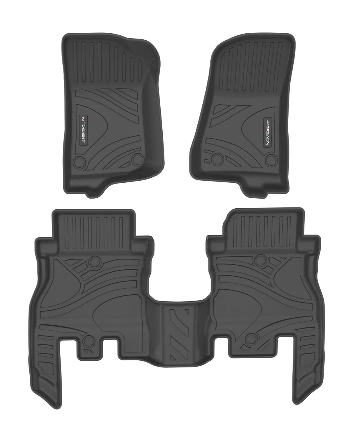 Jeep Wrangler JL 2018-2023 Unlimited 4-Door Custom Fit TPE Floor Mats & Cargo Liner Full Set (Not for JK and 4XE)