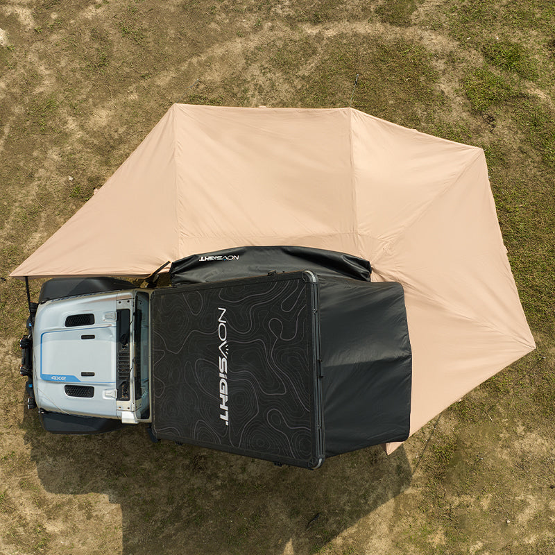 Einziehbare Batwing 270-Grad-Fahrzeugseitenmarkise für Camping und Overlanding