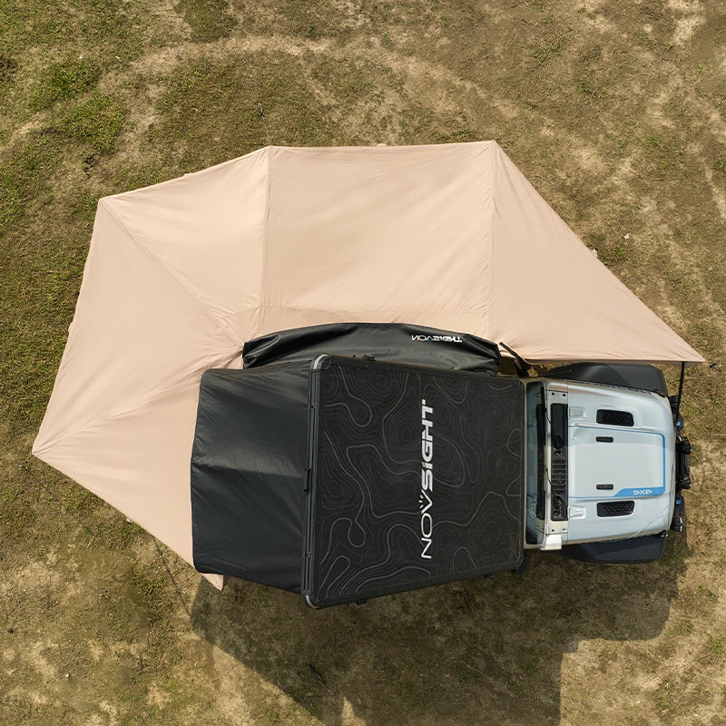 Novsight 270 Degree Car Side Awning for Camping – Khaki - NOVSIGHT