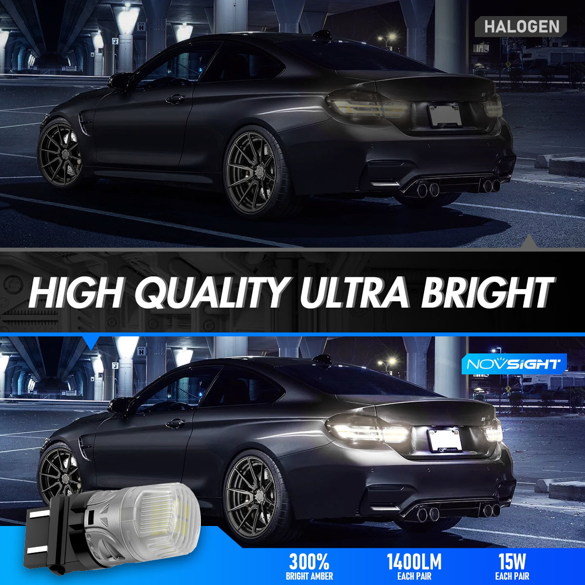 3157 3047 3057 3155 3157 3157AV LED Bulbs for Rear Front Sinal Lights DRL - White - NOVSIGHT