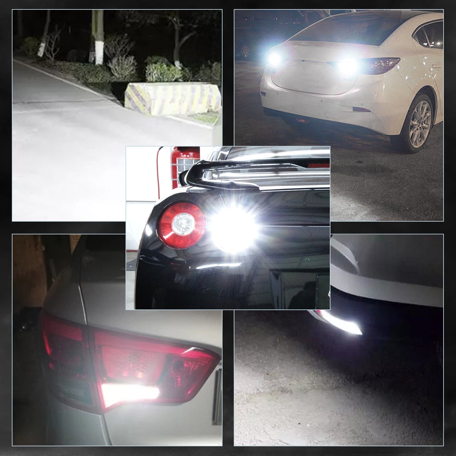 3157 3047 3057 3155 3157 3157AV LED Bulbs for Rear Front Turn Reverse Lights DRL - White - NOVSIGHT