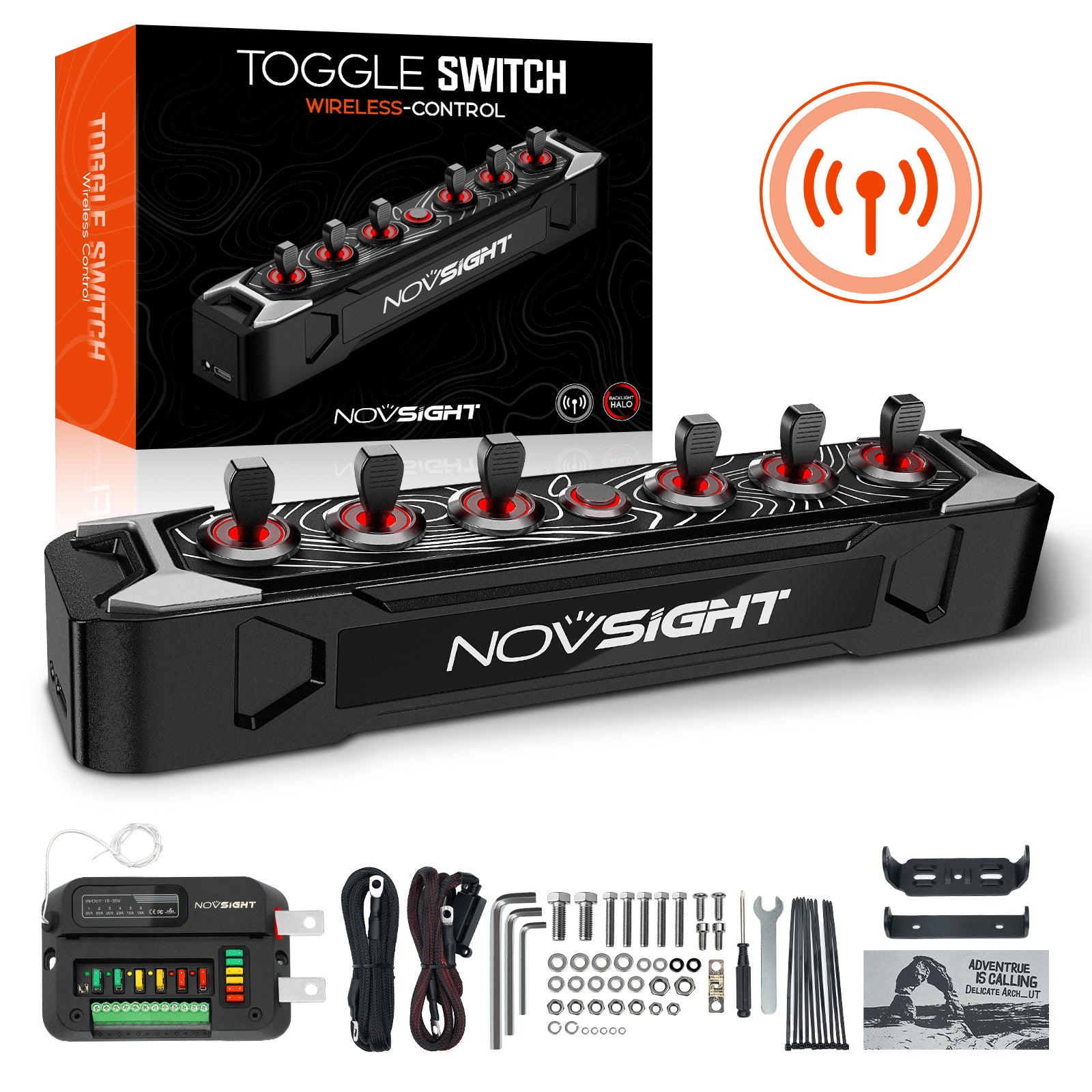 CYBER Series 6-Gang Toggle Switch Wireless-Control - NOVSIGHT