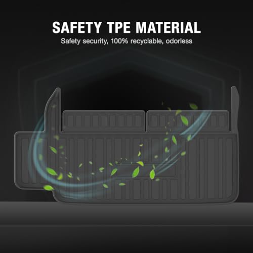 Tesla Model X 2023 6 Seater Custom Fit Trunk Liner TPE Automotive Cargo Mat Liner - NOVSIGHT