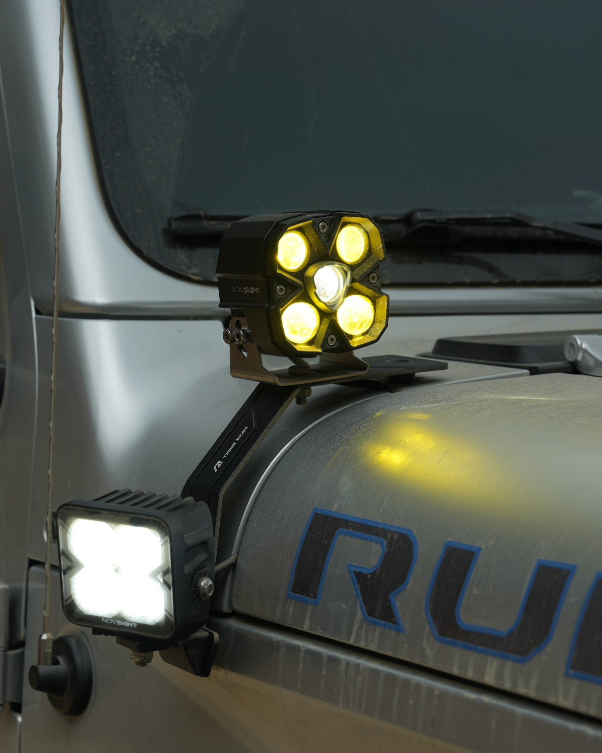 CYBER 1 Series | 4 Inch Off-road LED Pods Driving Light Yellow and White with Dual Beam Modes Driving and Spot - NOVSIGHT