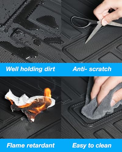 Ford Bronco (Not for Bronco Sport) 2021 2022 2023 Floor Mats TPE Anti-Slip Custom Fit Car Mats 1st and 2nd Row Full Set - NOVSIGHT