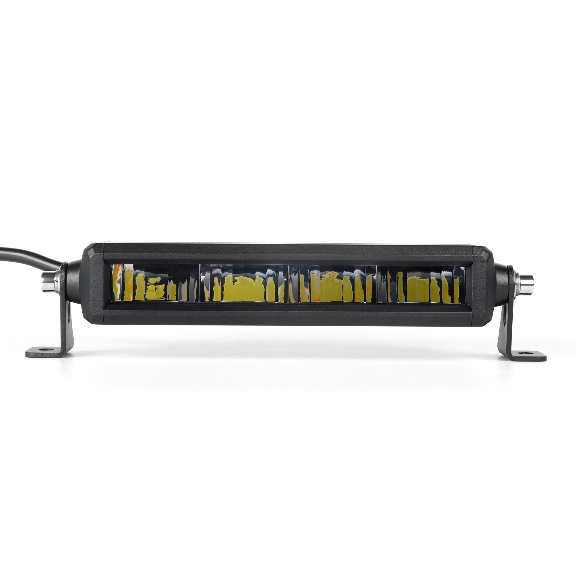 Off Road LED Light Bar 10 Inch Single Row Dual Beam White Amber - NOVSIGHT