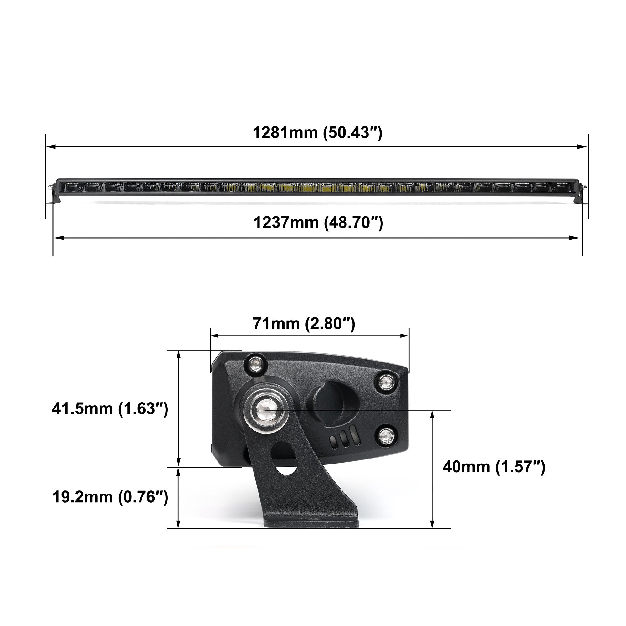 Off Road LED Light Bar 50 Inch Single Row High Power Driving Beam - NOVSIGHT