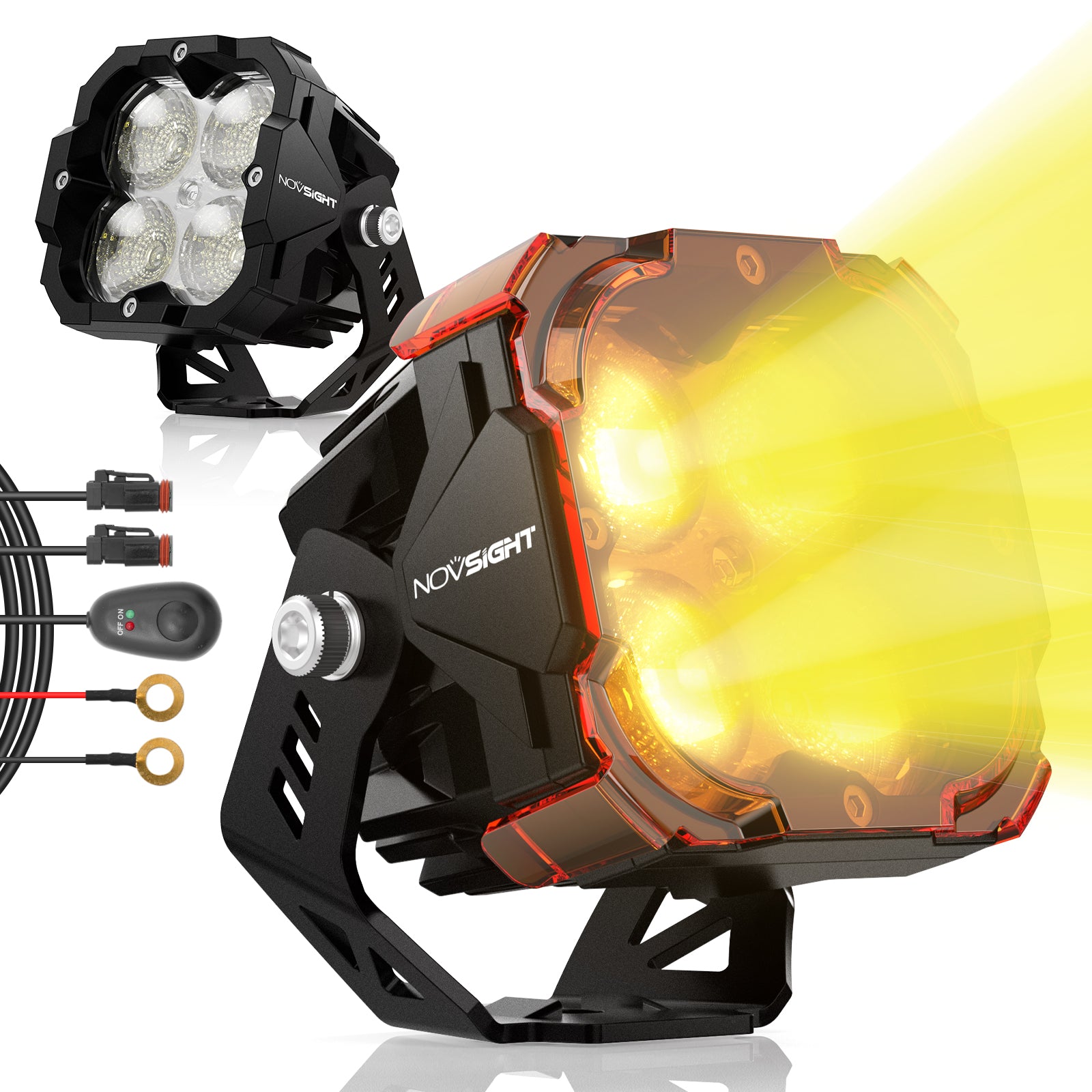 CYBER 1 Series | 3 Inch Cube LED Pods Off-road Auxiliary Flood Light Ditch LED Light - NOVSIGHT