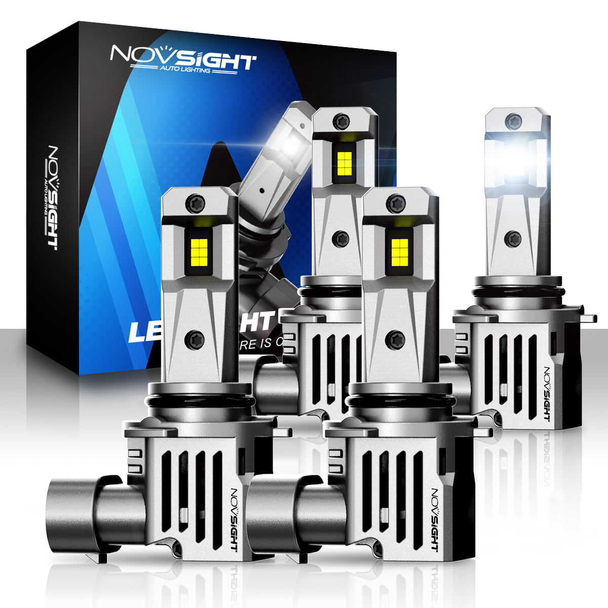 N66 Pro Series Wireless | 9005 9006 Combo LED Bulbs Perfect Beam 80W 18000LM 6500K White | 4 Bullbs - NOVSIGHT