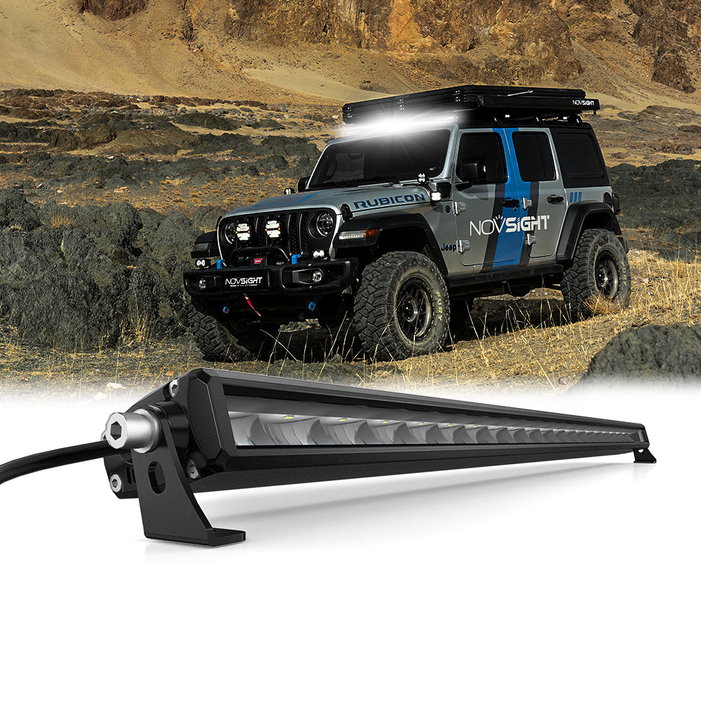 Off Road LED Light Bar 40 Inch Single Row High Power Driving Beam - NOVSIGHT