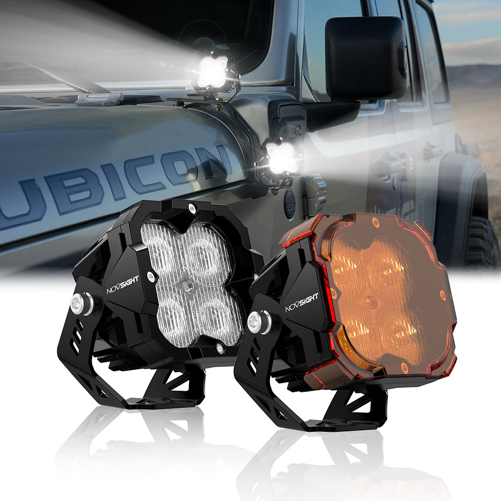 CYBER 1 Series | 3 Inch Cube Pods Off-road Auxiliary SAE Driving Light Ditch LED Light - NOVSIGHT