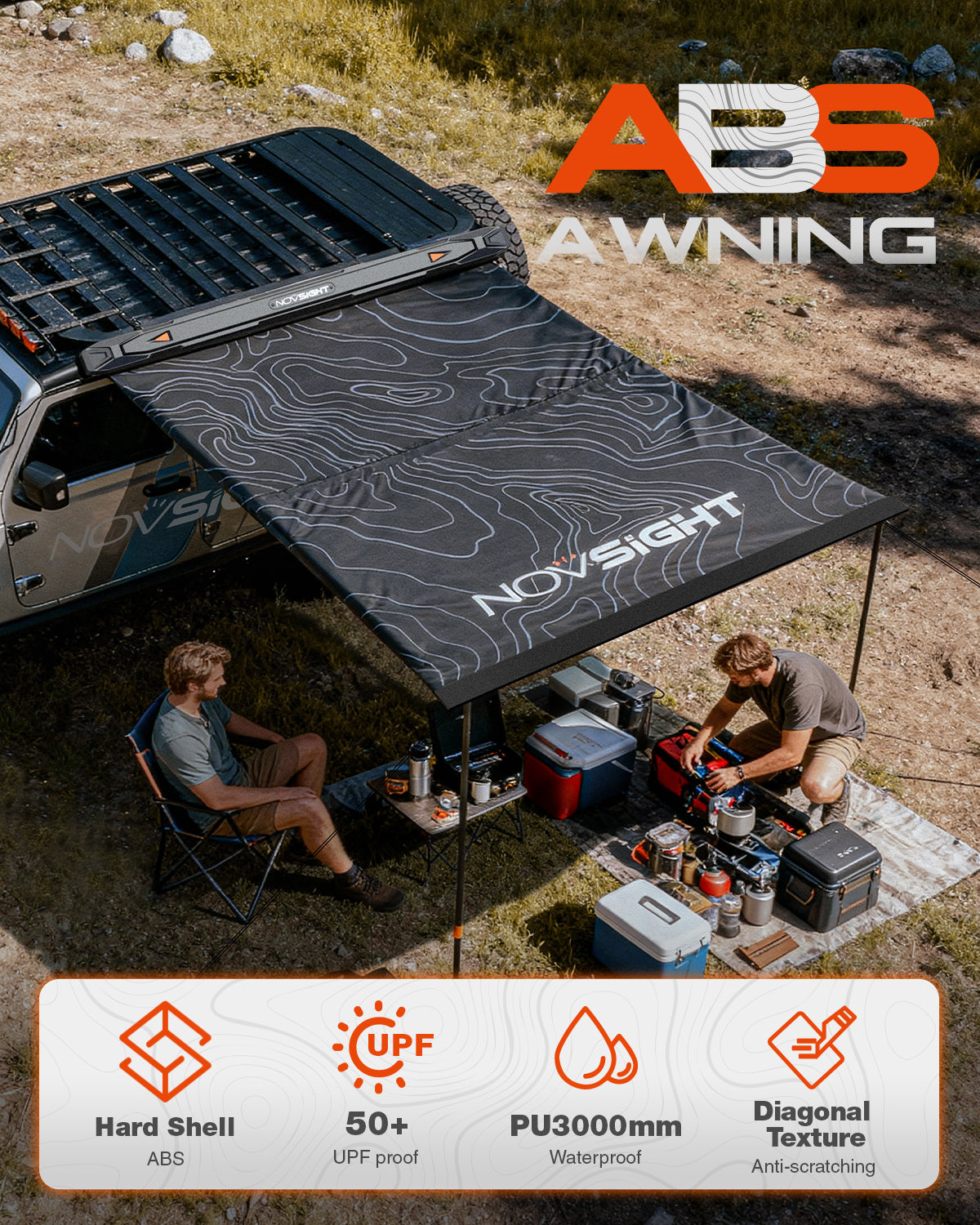 Novsight ABS Car Side Awning Tent for Camping