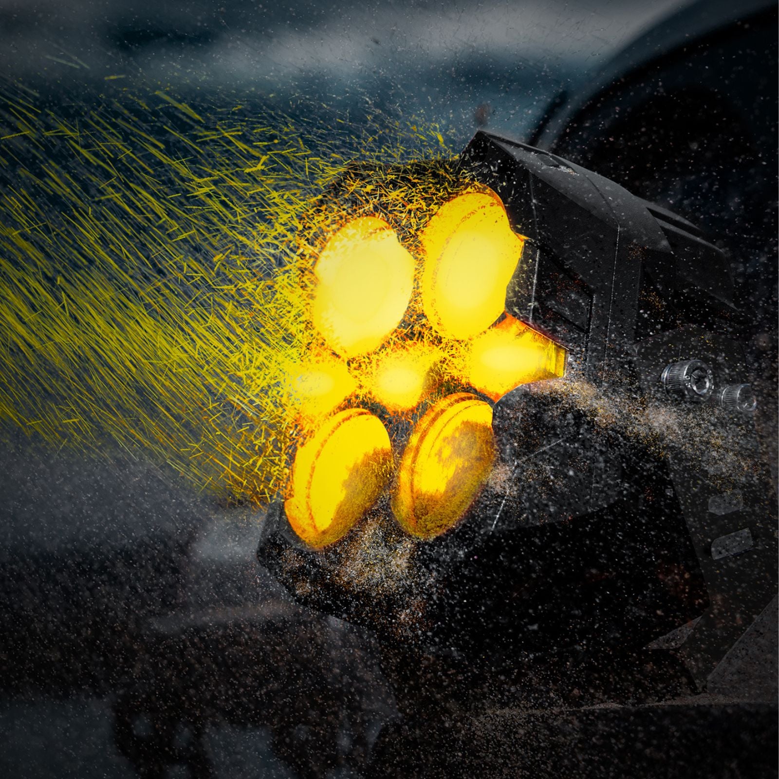CYBER Series | 6-inch LED Pod Lights Amber Light Warrior Black