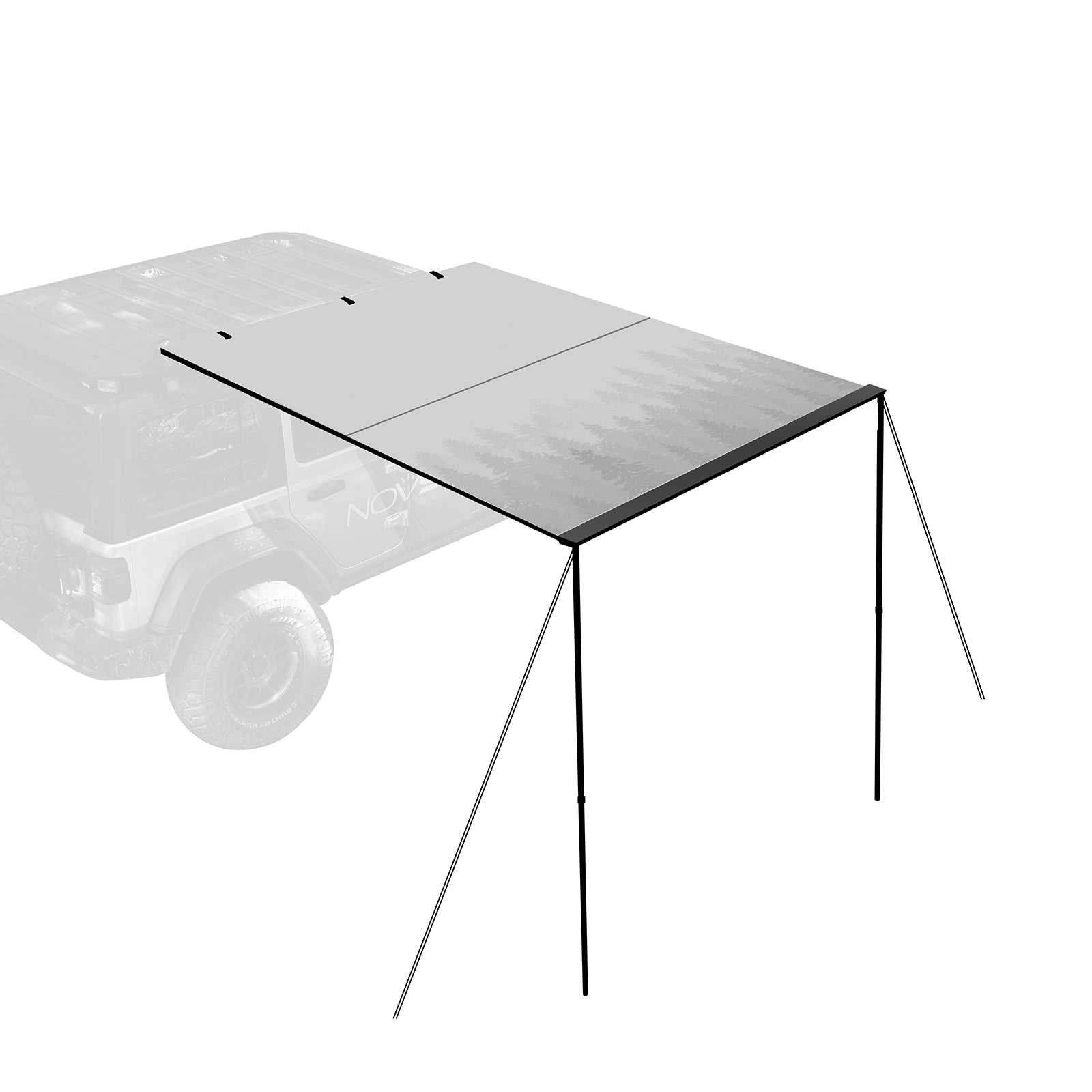 Novsight Car Side Awning Tent for Outdoor Camping Shelter - NOVSIGHT