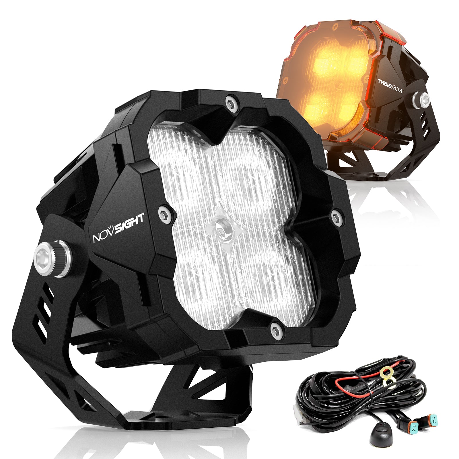 CYBER Series | 3 Inch Cube LED Pod Lights With Harness
