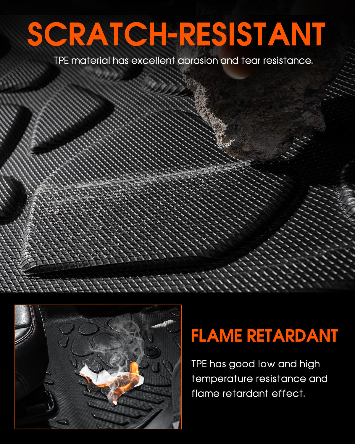 Custom TPE Floor Mats Fit For Jeep Wrangler 2018-2024 JL