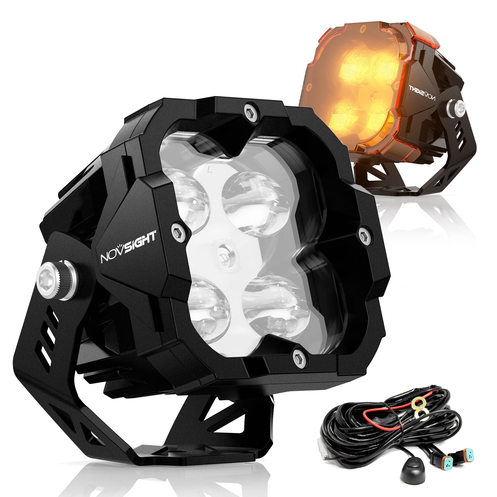 CYBER 1 Series | 3 Inch Cube Pods Off-road Auxiliary SAE Pod LED Light With Harness and Bracket