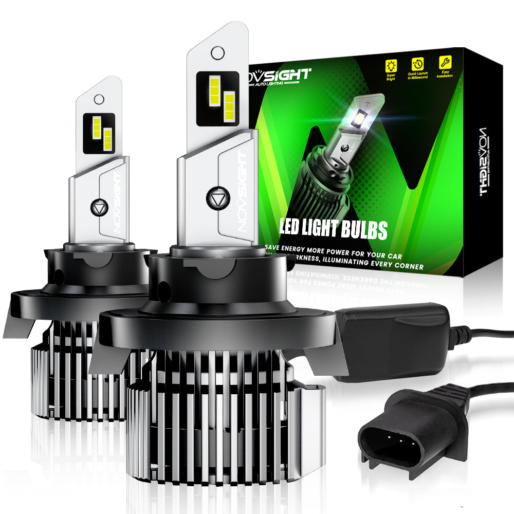 2020 Jeep Gladiator Headlight Bulbs Upgrade H13 9008 Hi&Lo Beam Bulbs Conversion Kits - NOVSIGHT