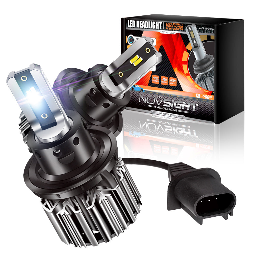 2007-2017 Jeep Patriot Custom-Fit LED Bulbs H13 9008 Halogen Replacement 4 Bulbs - NOVSIGHT