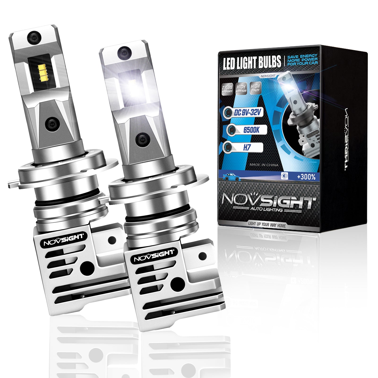 2008-2012 Volkswagen CC LED Headlight Bulb H7 Car Light Bulb Upgrade Plug and Play 6500K White Light - NOVSIGHT
