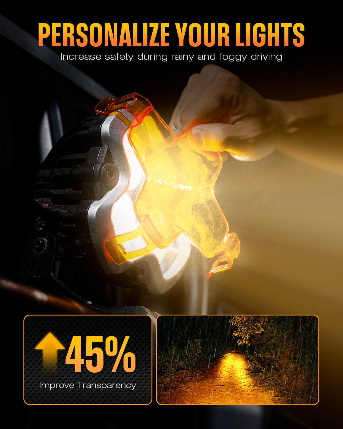 Unidades LED de 6" serie HALO con par de sistema de kit de luces dobles DRL de 66 W