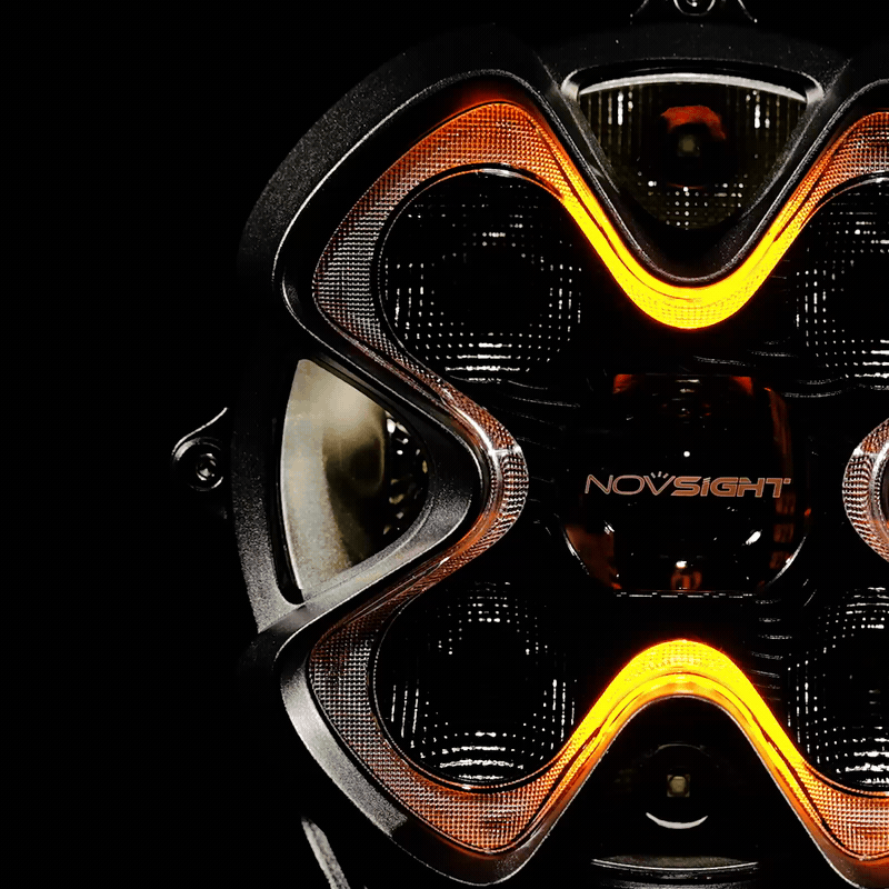 Unidades LED de 6" serie HALO con par de sistema de kit de luces dobles DRL de 66 W