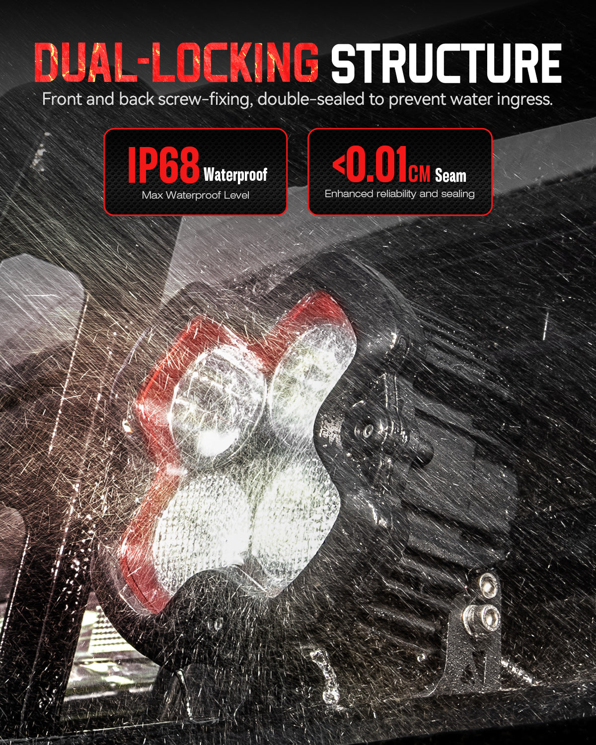 Unidades LED de 6" serie HALO con par de sistema de kit de luces dobles DRL de 66 W