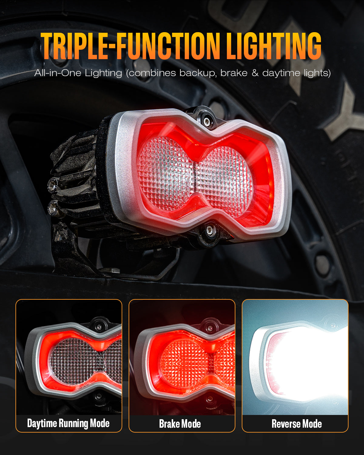 4,5-Zoll-LED-Lichtkapseln der HALO-Serie mit DRL 35 W Twin Light Kit System, Paar