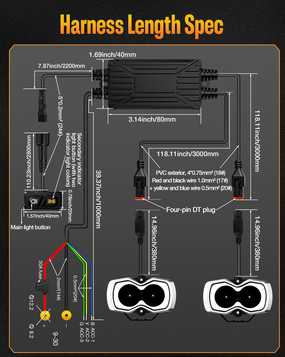 Halo Series Off-road LED Pod Lights Kit for Ford Bronco - NOVSIGHT