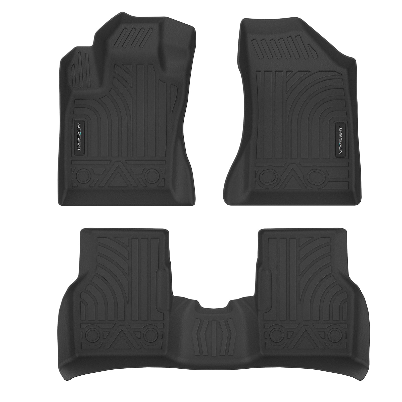 Jeep Grand Cherokee 2011-2021 (Non-L or WK) Floor Mats Custom Fit Car TPE Liners 1st & 2nd Row Full Set - NOVSIGHT