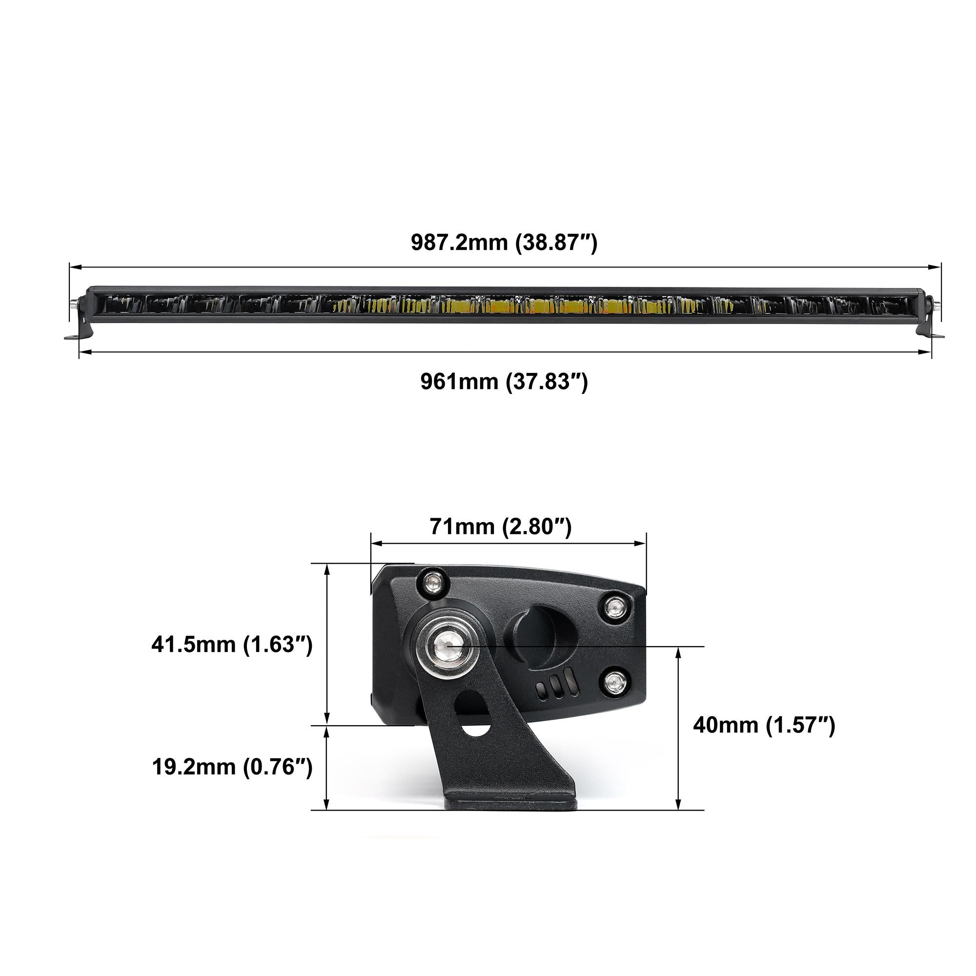 Off Road LED Light Bar 10 20 30 40 50 Inch Single Row High Power Driving Beam - NOVSIGHT
