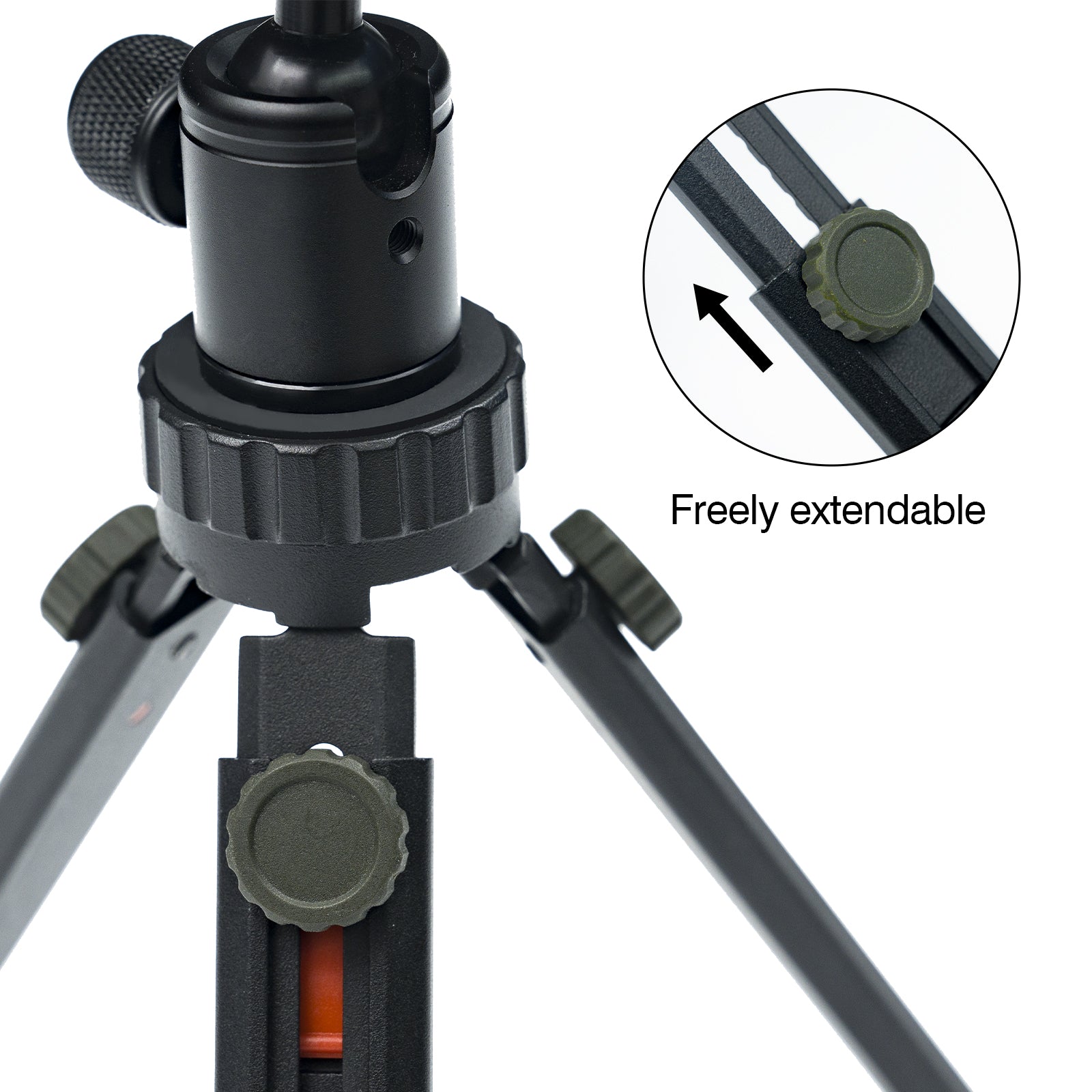 Portable LED Work Light Tripod 1/4 Spiral Portable Stand With Universal Shaft Extension Rod