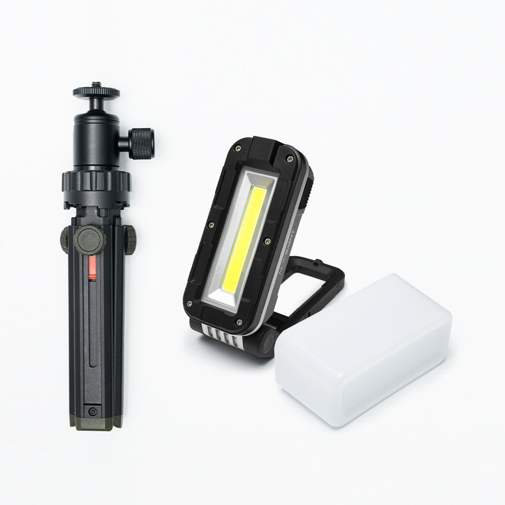 Foldable LED Rechargeable Magnetic Work Light Kit for Outdoor Camping