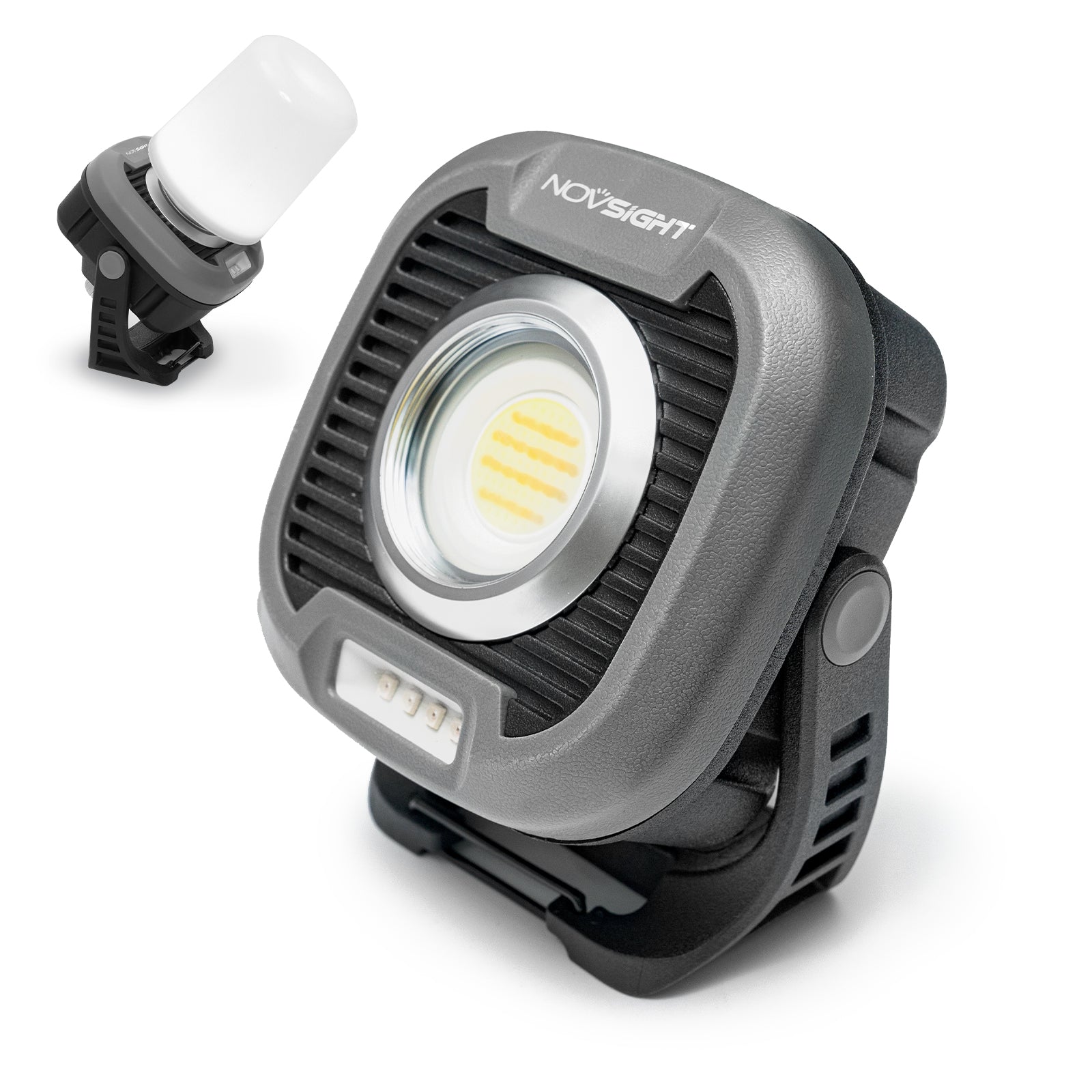 ‎Square LED Rechargeable Magnetic Rotating Work Light Kit with Pothook for Camping Off-road