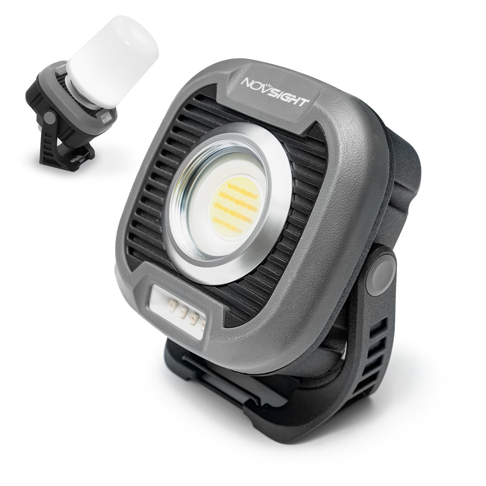 Kit de luz de trabajo giratoria magnética recargable LED cuadrada con gancho para acampar fuera de la carretera