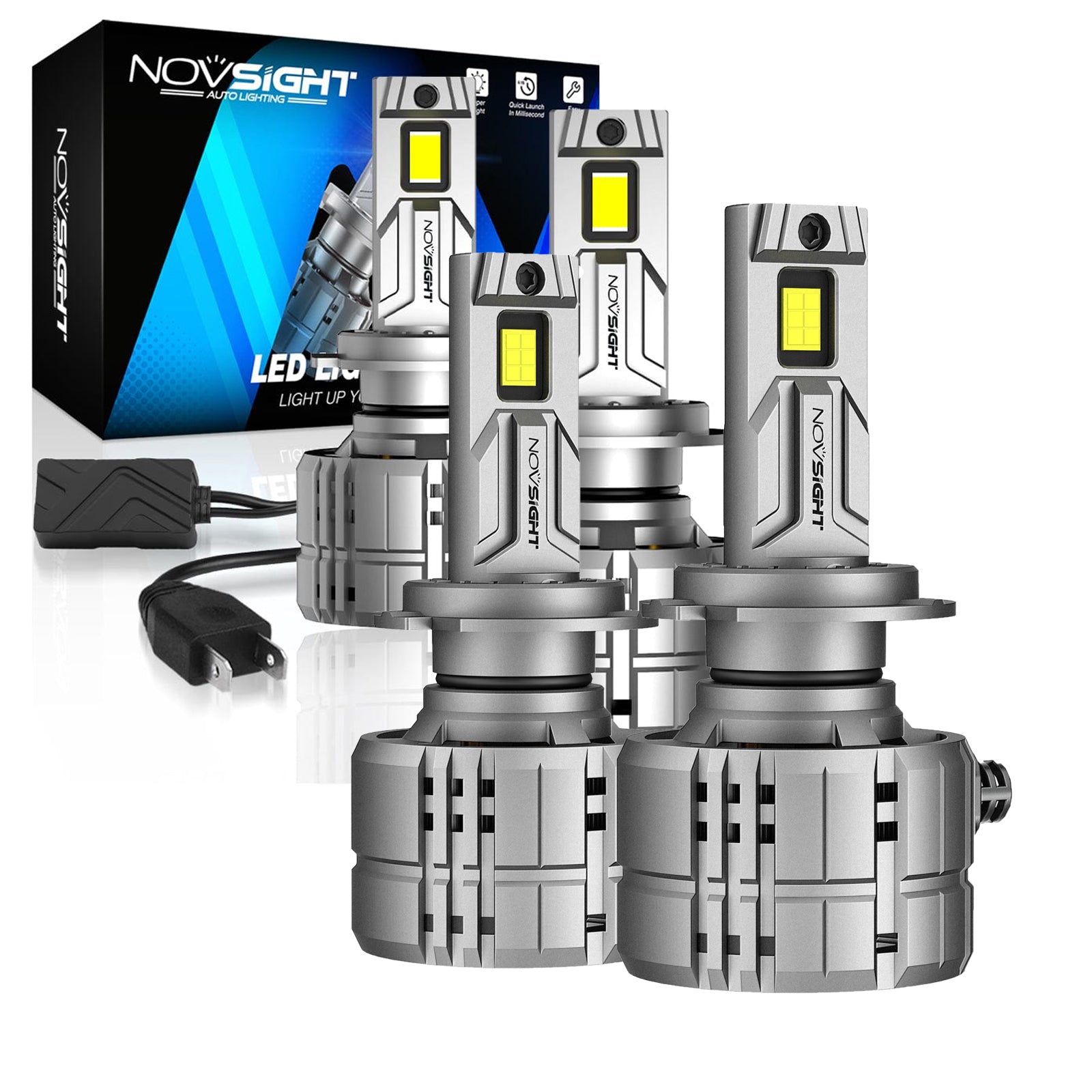 2003-2015 Mercedes Benz ML350/ML550 LED-Scheinwerferbirne H7 Combo Fern-/Abblendlicht Halogen-Ersatzkit | 4 Birnen