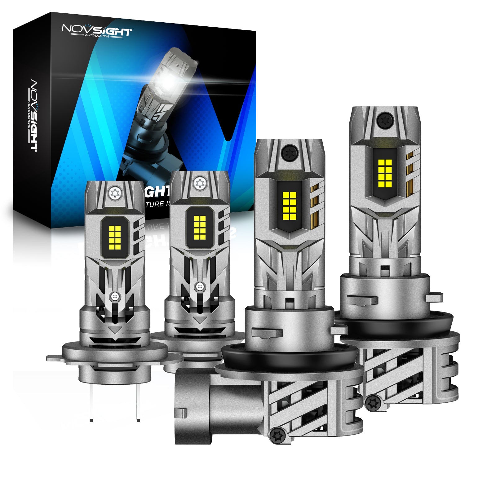 Bombillas LED para faros delanteros Hyundai Veloster 2019 2020 H7 9005 Kits de repuesto de haz alto/bajo-55W