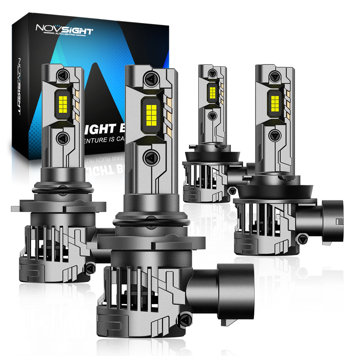 2006-2018 Honda Pilot Headlight Bulbs H11 9005 Headlamp Replacement Kits 100W Pack of 4