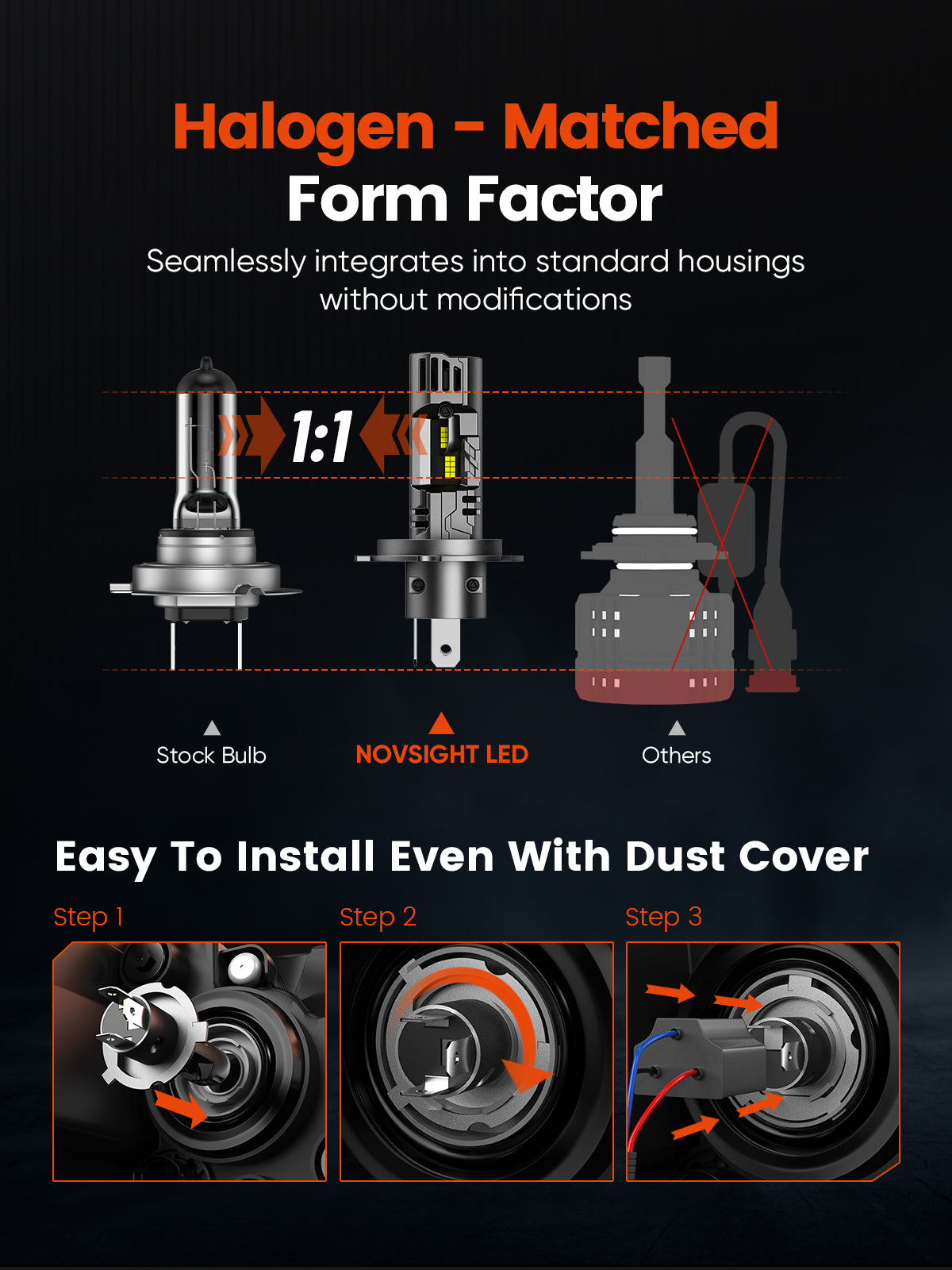 N99 Series Wireless | H4 9003 HB2 LED Headlight Bulbs 100W 24000LM 6500K White | 2 Bulbs