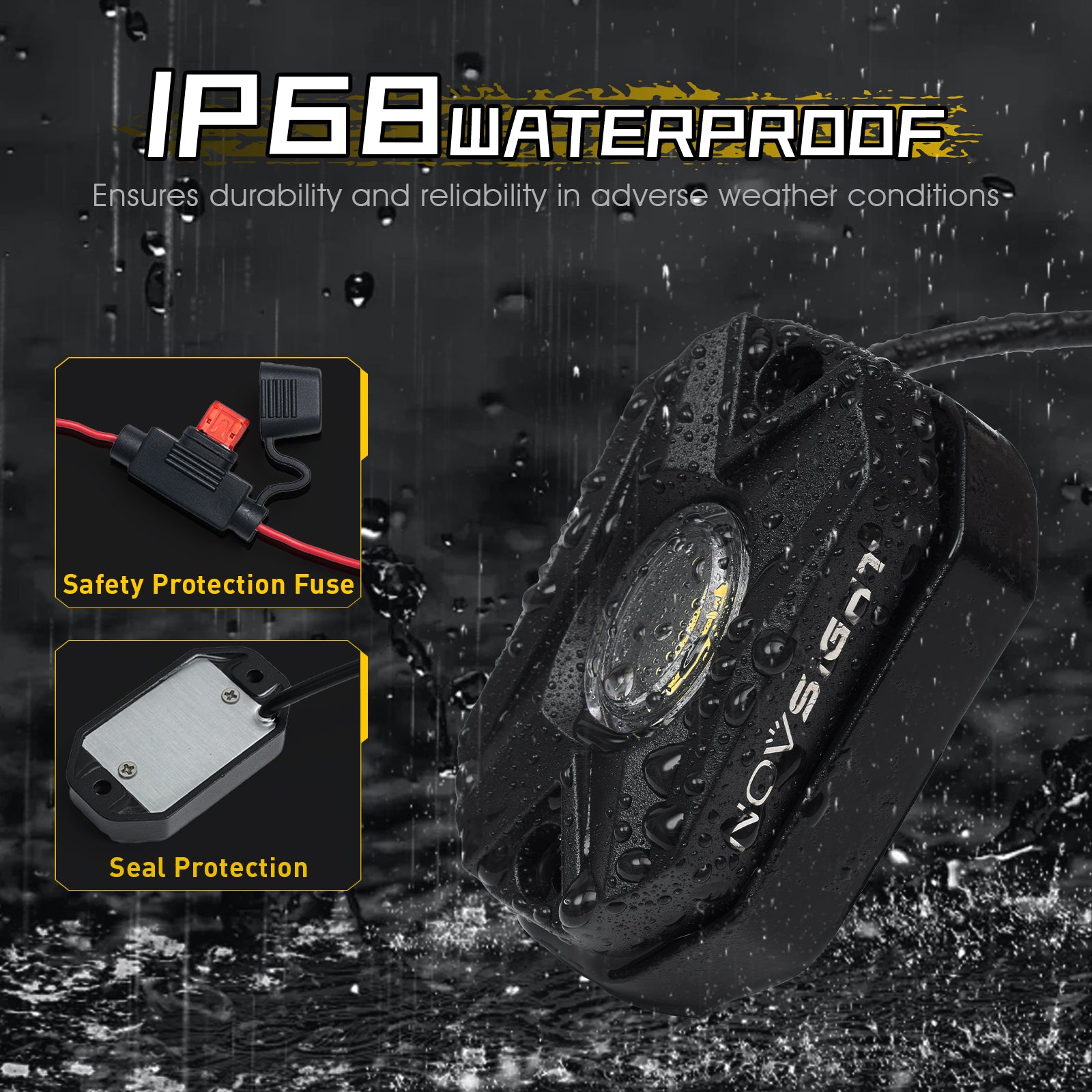 LED Rock Lights Kit White Light Flood Beam (4 Pods/8 Pods Set)