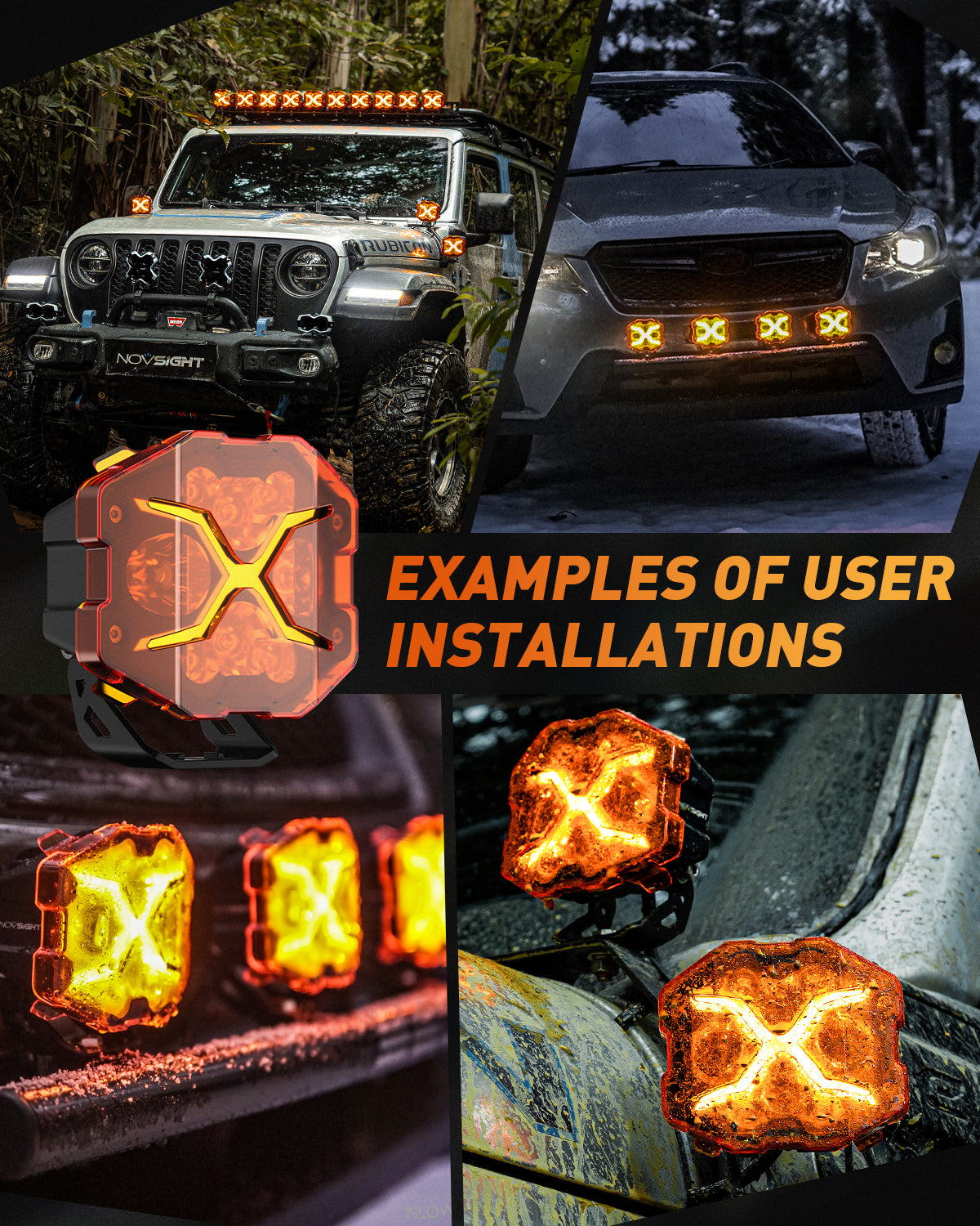 X-Series 4-inch LED Pod Light DRL Driving Beam with Wireless Switch Panel